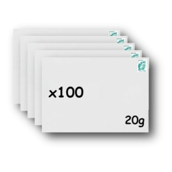 Pack 100 Enveloppes timbrées - Format postal C5 - Lettre verte - 20g