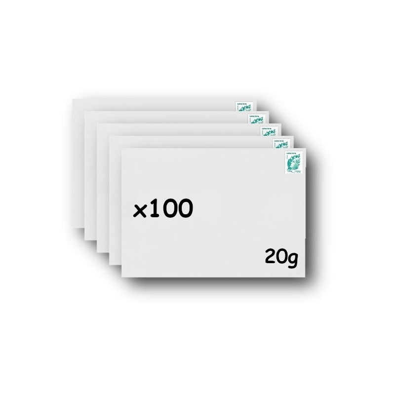 Pack 20 Enveloppes timbrées - Format postal C4 - Ecopli - 100g