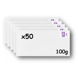 Pack 50 Enveloppes timbrées - Format postal DL - Lettre Internationale- 100g