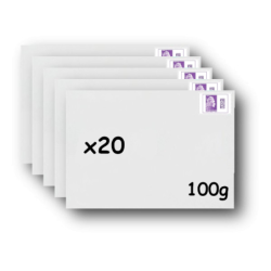 Pack 20 Enveloppes timbrées - Format postal C5 - Lettre Internationale- 100g