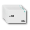 Pack 20 Enveloppes timbrées - Format postal C5 - Lettre verte - 100g