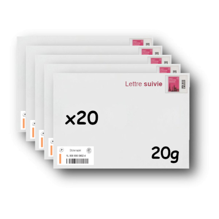 Pack 500 Enveloppes timbrées - Format postal C6 - Lettre prioritaire - 20g