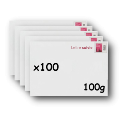 Pack 100 Enveloppes timbrées - Format postal C6 - Lettre suivie - 100g