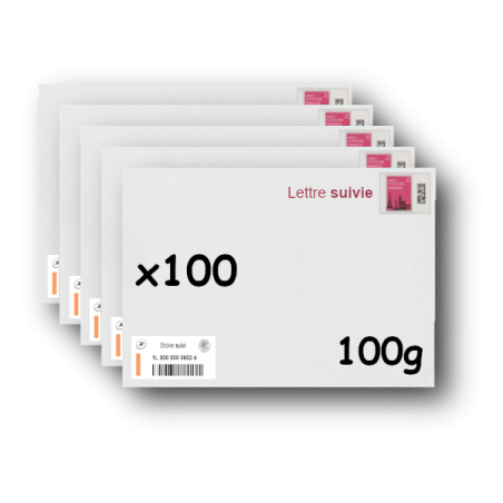 Pack 500 Enveloppes timbrées - Format postal C6 - Lettre verte - 20g