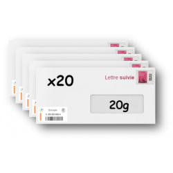 Pack 500 Enveloppes timbrées - Format postal C6 - Lettre verte - 100g