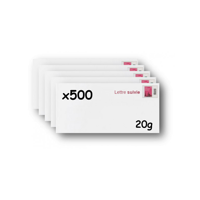 Pack 50 Enveloppes timbrées - Format postal C6 - Ecopli - 100g