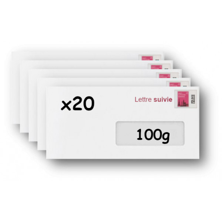 Pack 50 Enveloppes timbrées - Format postal C5 - Lettre prioritaire - 20g