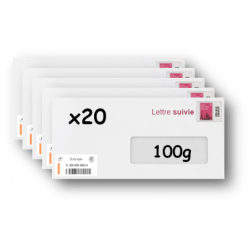 Pack 100 Enveloppes timbrées - Format postal C5 - Lettre prioritaire - 20g