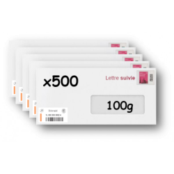 Pack 100 Enveloppes timbrées - Format postal C5 - Lettre verte - 20g