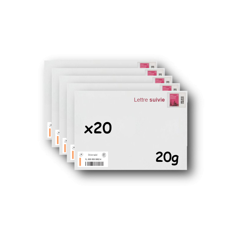 Pack 500 Enveloppes timbrées - Format postal C5 - Lettre verte - 20g