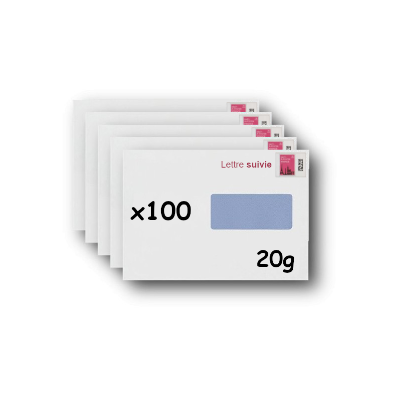 Pack 50 Enveloppes timbrées - Format postal C5 - Ecopli - 20g