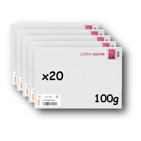 Pack 100 Enveloppes timbrées - Format postal C5 - Ecopli - 100g