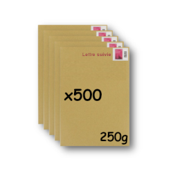 Pack 500 Enveloppes timbrées - Format postal C4 - Lettre suivie - 250g