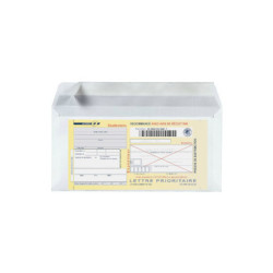 Pack 100 Enveloppes timbrées - Format postal DL - Lettre recommandée R1 avec AR - 20g