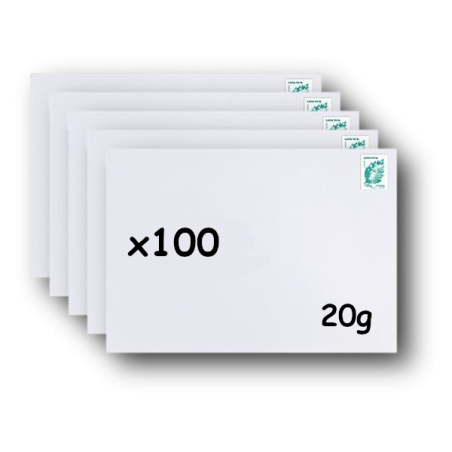 Pack 50 Enveloppes timbrées - Format postal DL - Lettre prioritaire - 20g