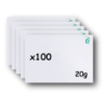 Pack 100 Enveloppes timbrées - Format postal C6 - Lettre verte - 20g