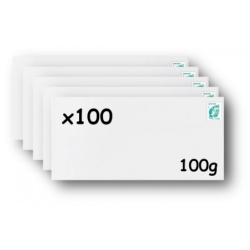 Pack 100 Enveloppes timbrées - Format postal DL - Lettre verte - 100g