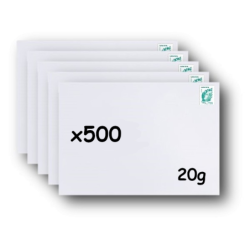 Pack 500 Enveloppes timbrées - Format postal C6 - Lettre verte - 20g