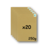 Pack 20 Enveloppes timbrées - Format postal C4 - Lettre verte - 250g